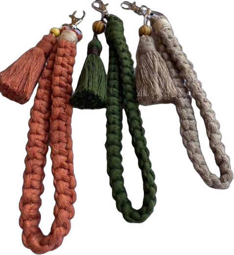 Llaveros con accesorio de madera